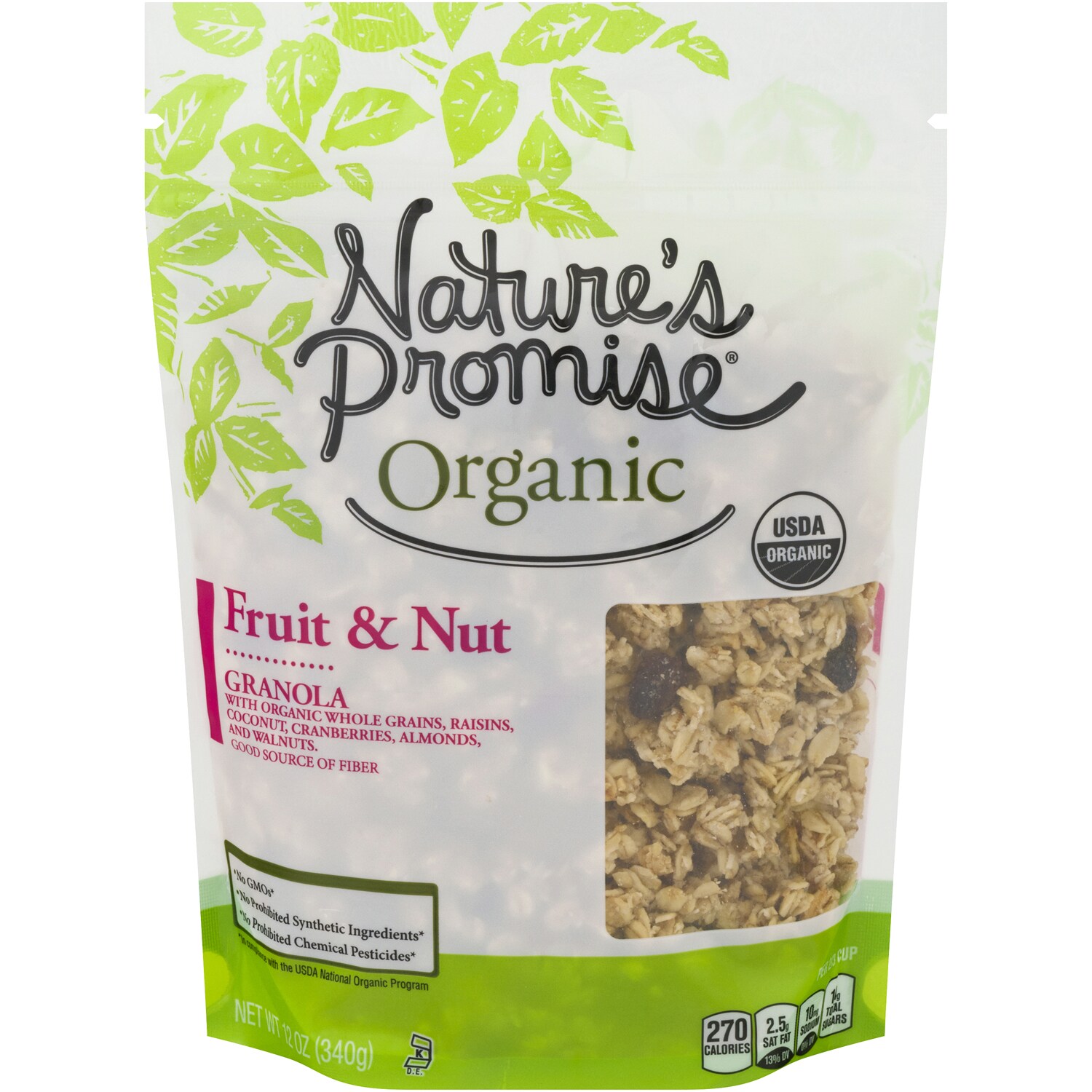 Nature's Promise Organic Granola, Fruit & Nut