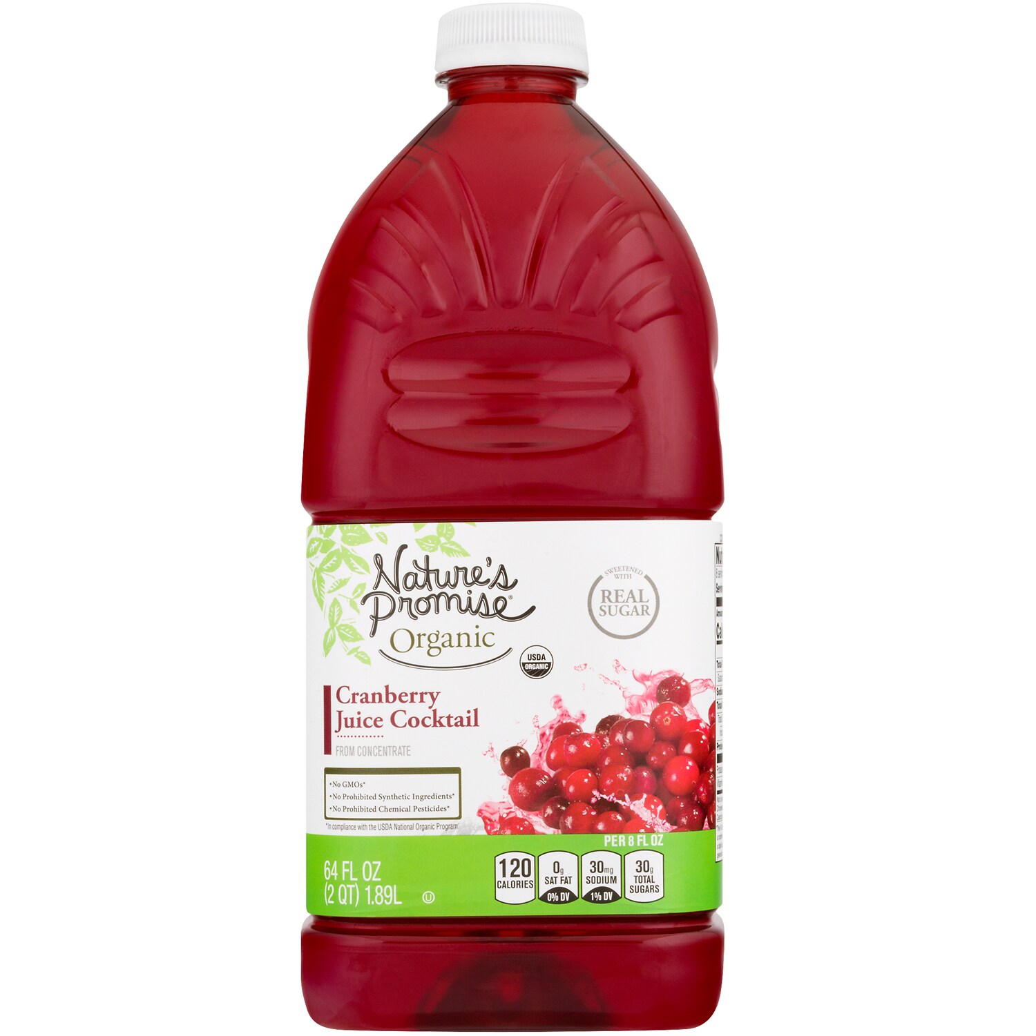 Nature's Promise Organic Cranberry Juice Cocktail, Plastic Bottle