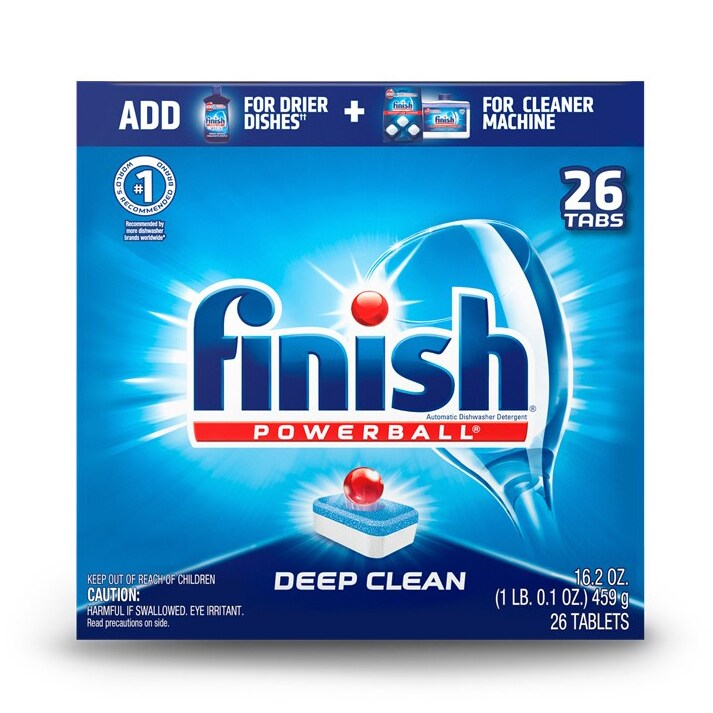 Finish Powerball All in 1 Dishwasher Tabs, Deep Clean