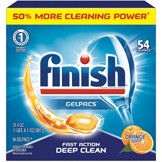 Finish Dishwasher All in 1 Gelpacs, Orange Scent