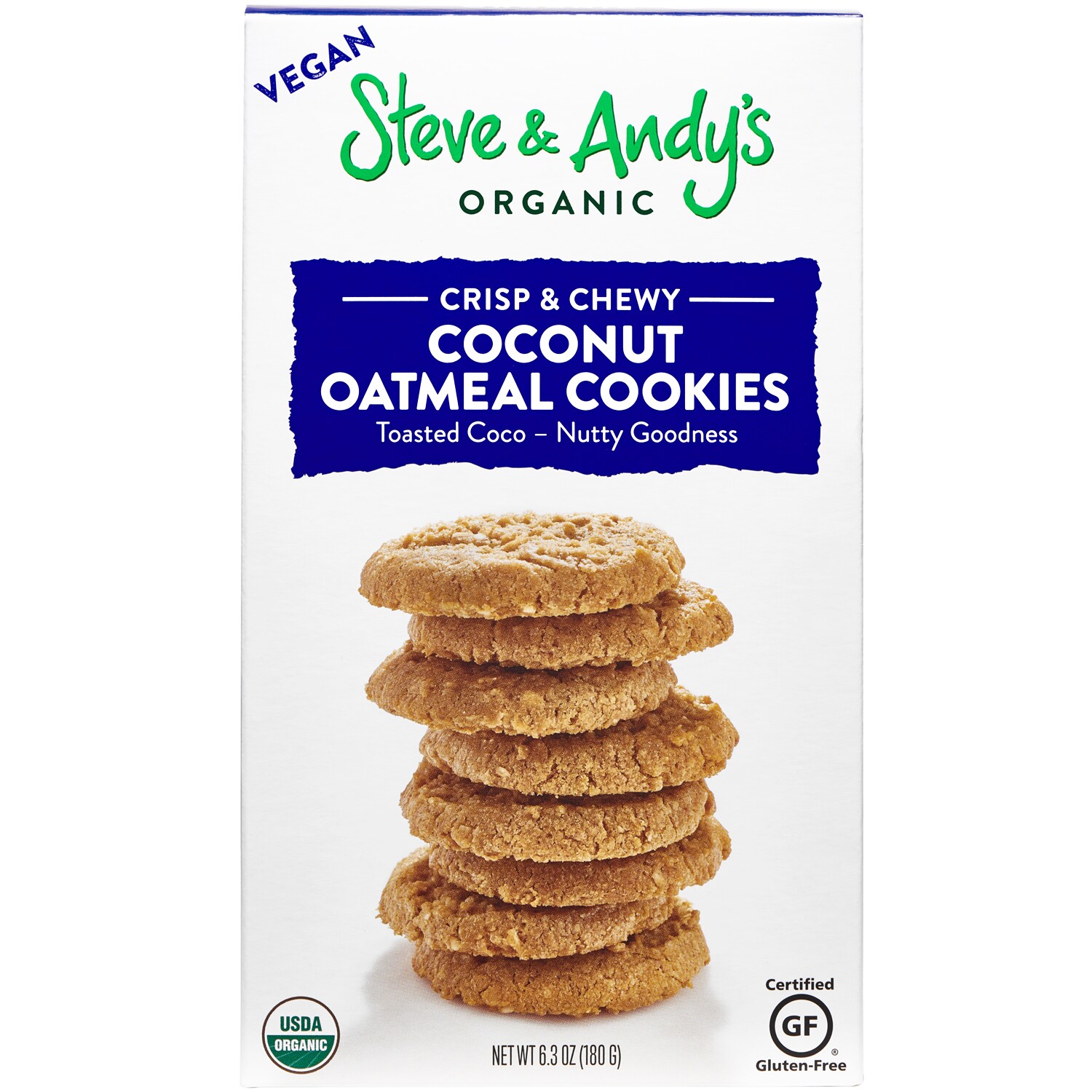 Steve & Andy's Organic Soft & Chewy Cookies, Coconut Oatmeal