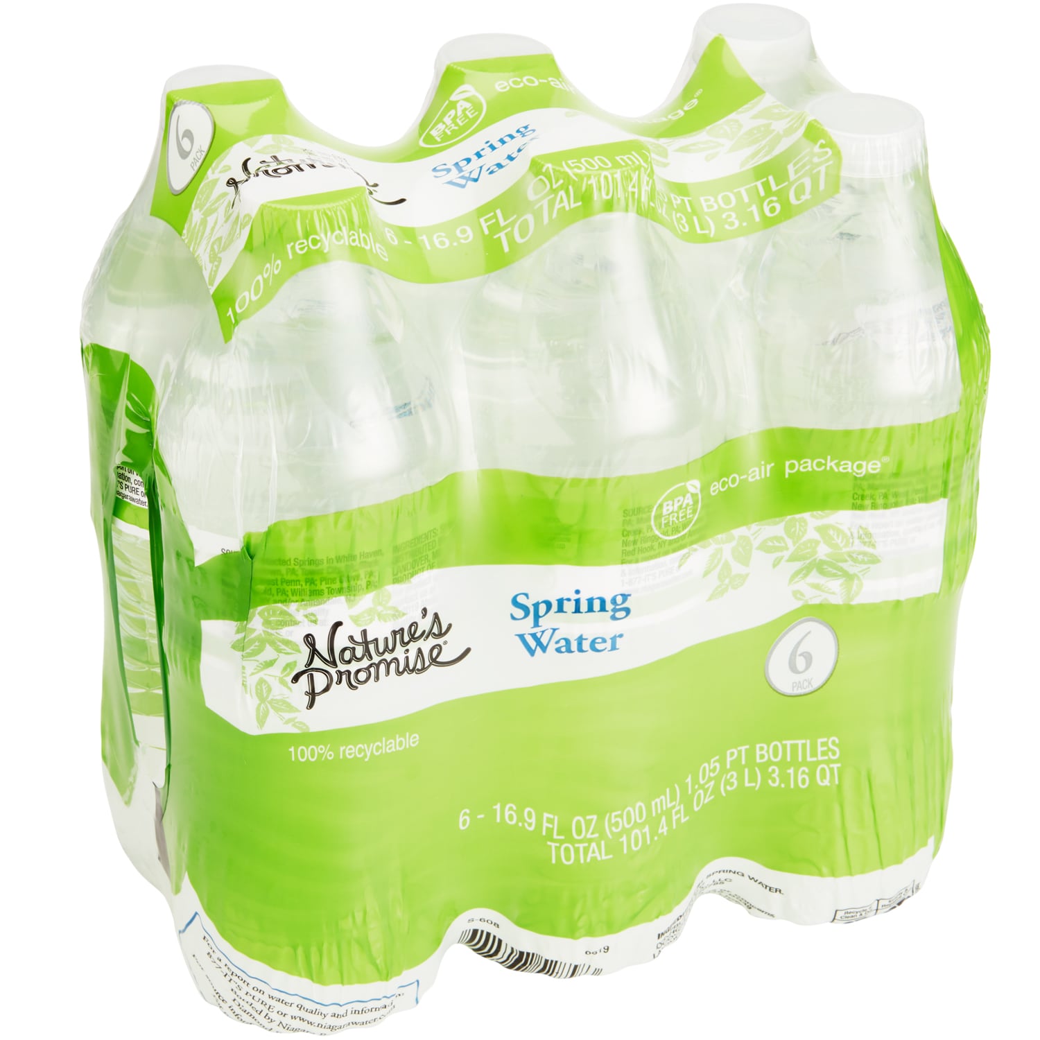 Nature's Promise Spring Water, Plastic Bottles