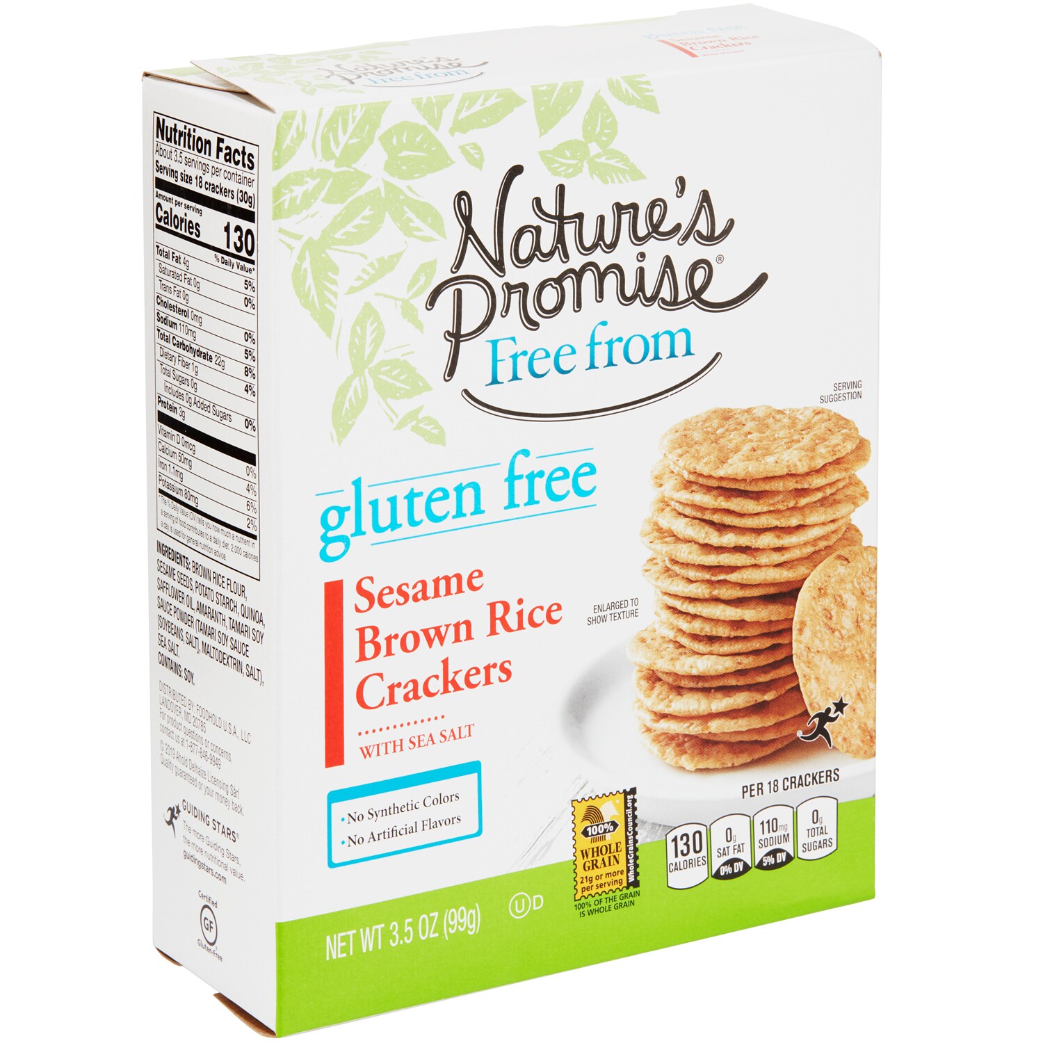 Nature's Promise Gluten Free Sesame Brown Rice Crackers