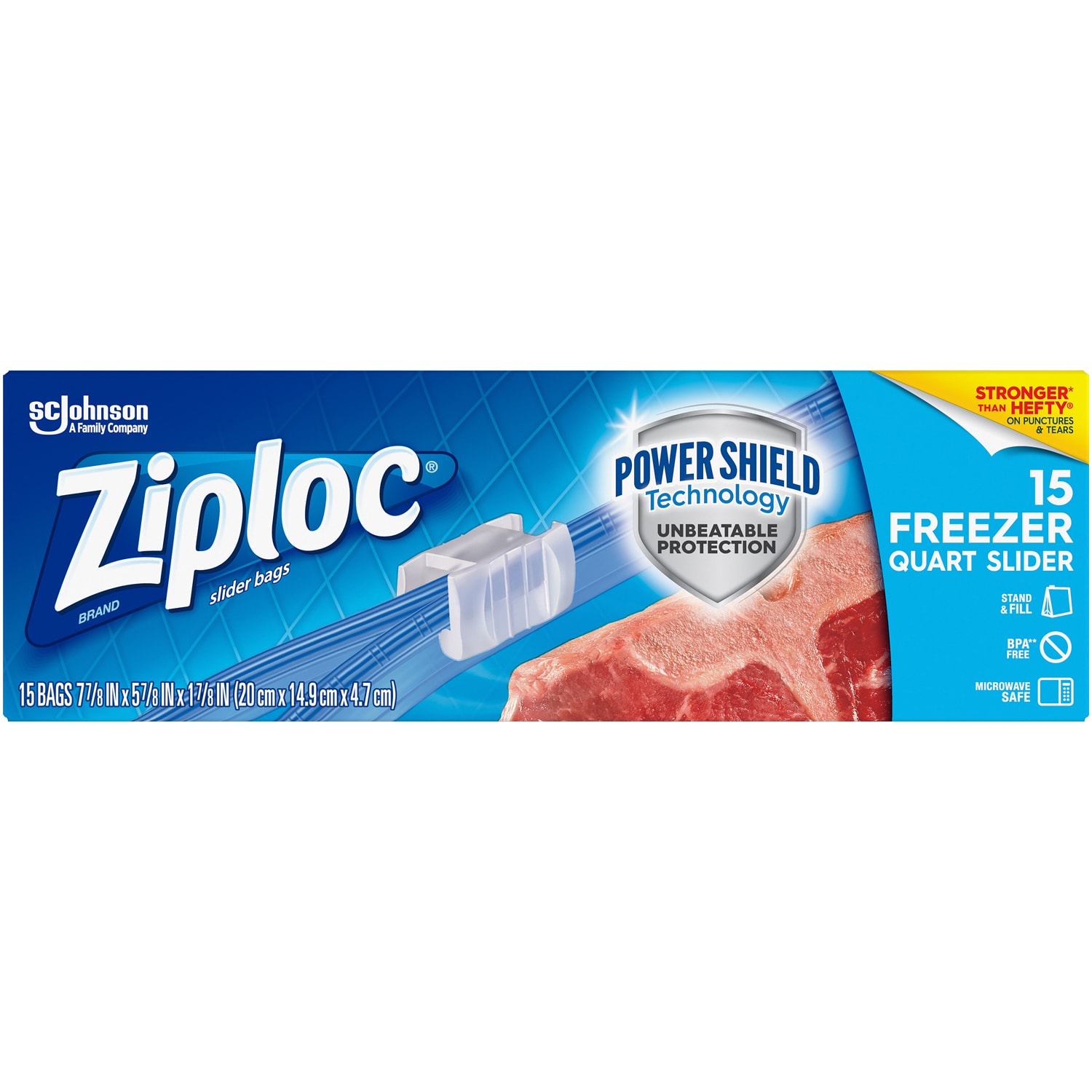 Ziploc Slider Quart Freezer Bags