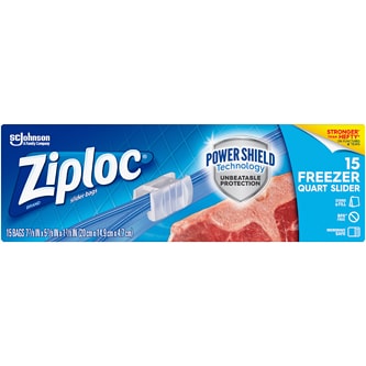 Ziploc Slider Quart Freezer Bags