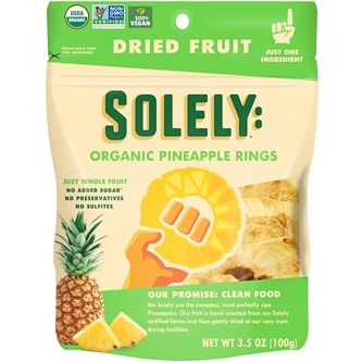 Solely Organic Dried Pineapple Rings
