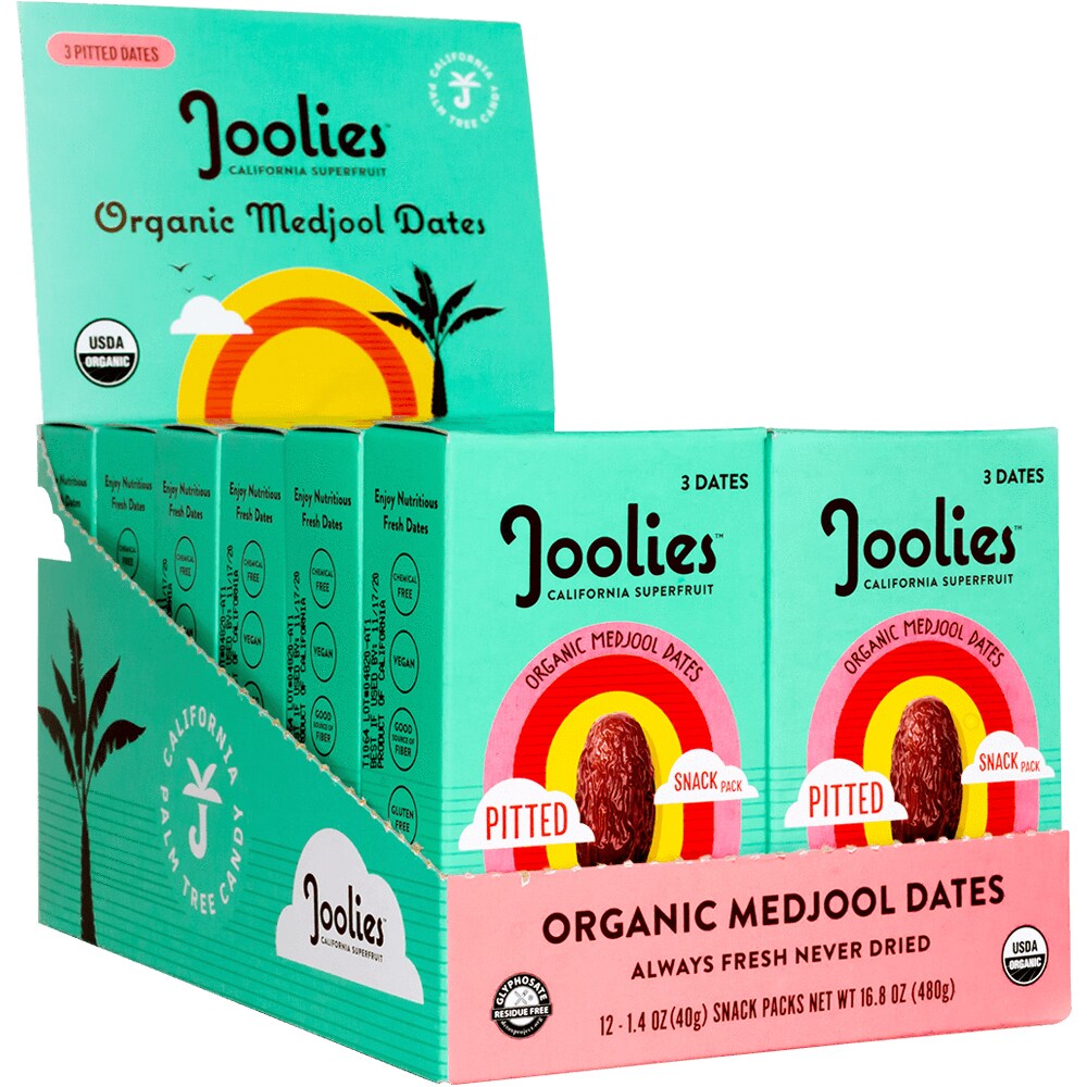 Joolies Organic Pitted Medjool Dates Snack Packs