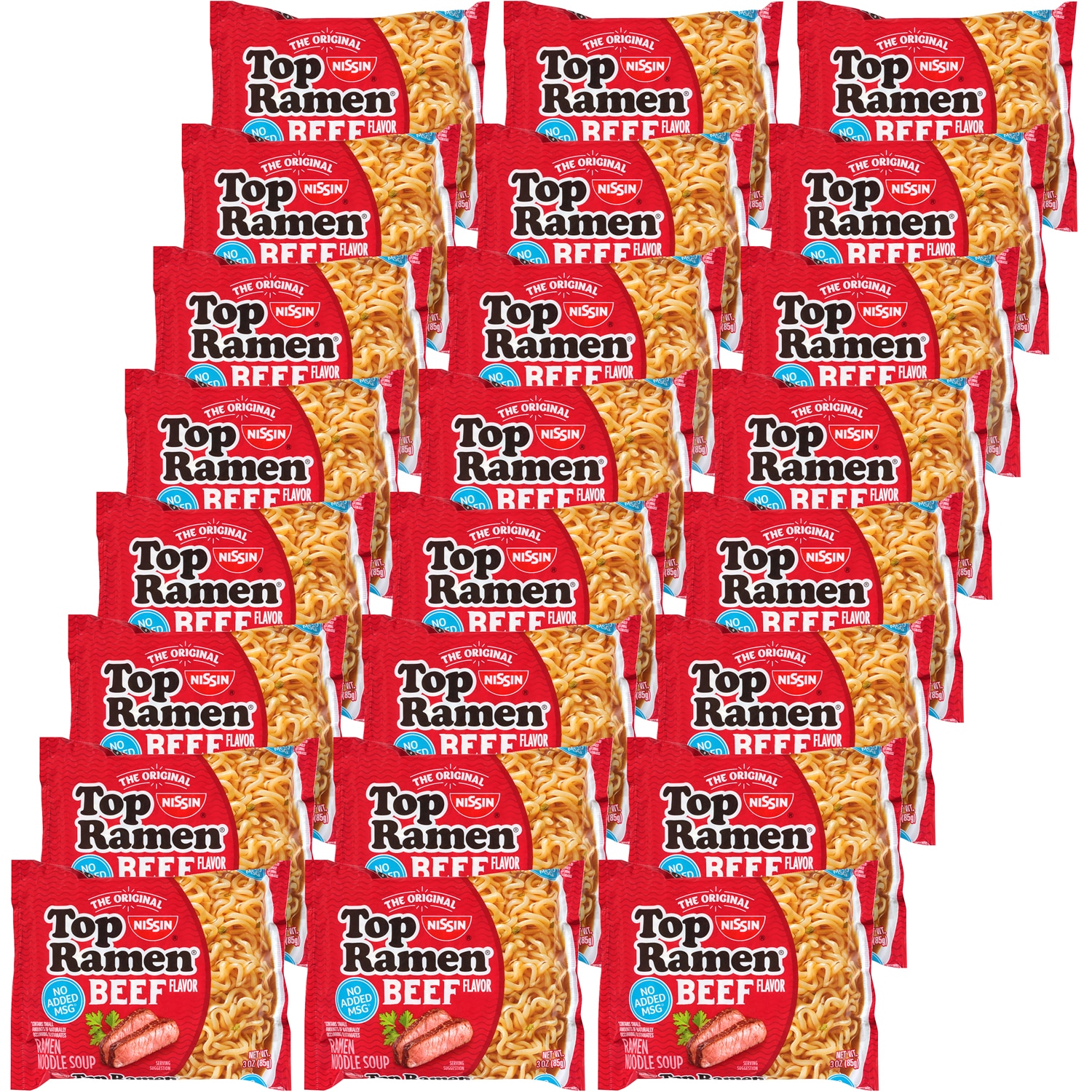 Nissin Top Ramen Noodle Soup, Beef