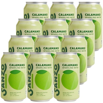 Sanzo Sparkling Water, Calamansi, Cans