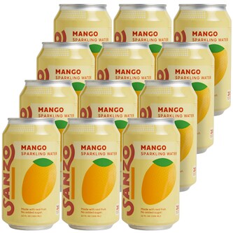 Sanzo Sparkling Water, Mango, Cans