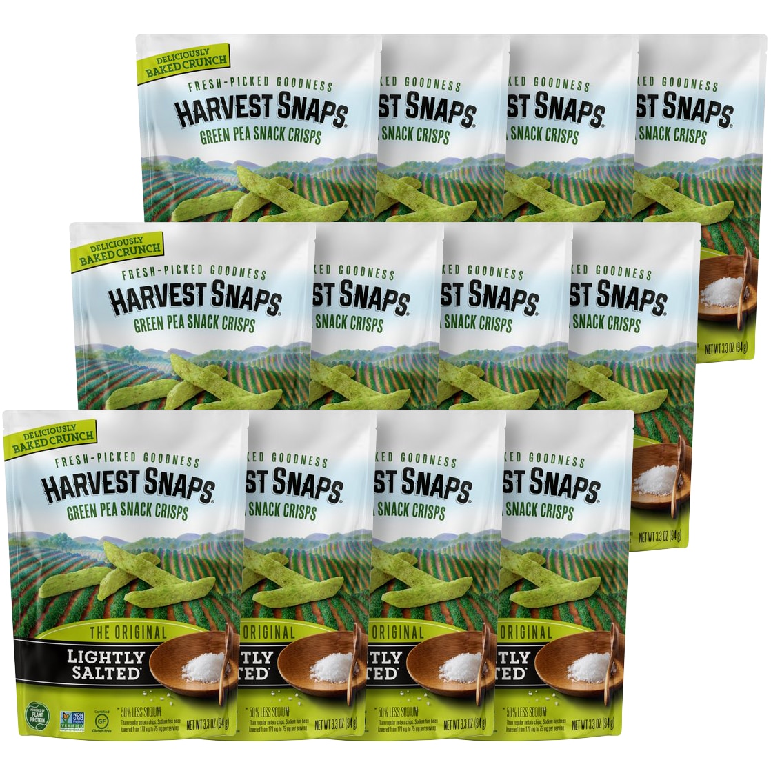 Harvest Snaps Green Pea Snack Crisps, Lightly Salted