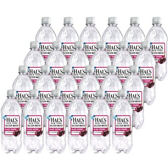 Hal's New York Seltzer Water, Black Cherry, Plastic Bottles