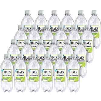 Hal's New York Seltzer Water, Lime, Plastic Bottles