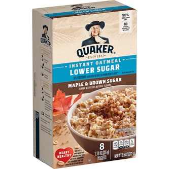 Quaker Lower Sugar Instant Oatmeal, Maple & Brown Sugar