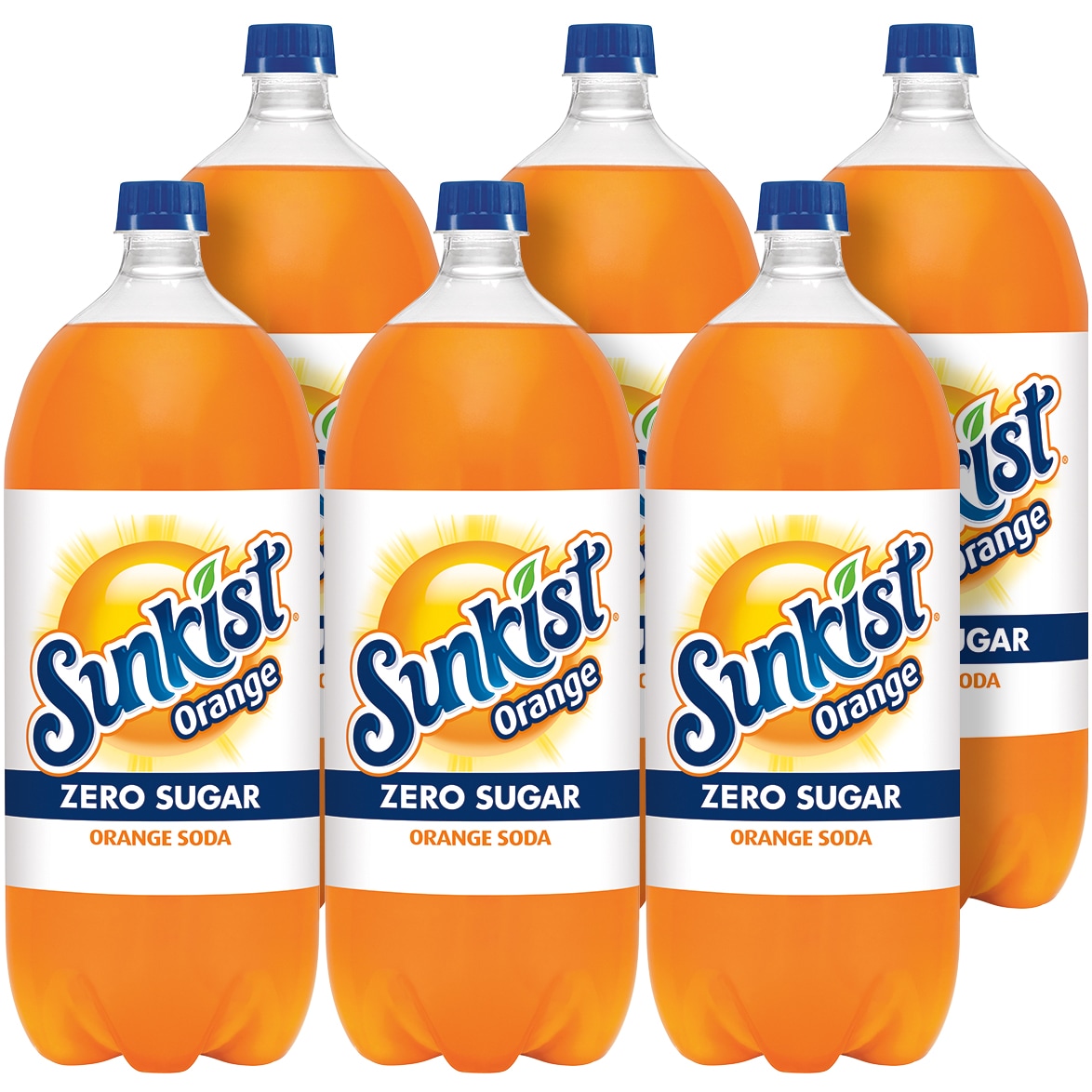 Sunkist Zero Sugar Orange Soda, Plastic Bottles