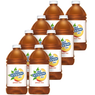 Zero Sugar Snapple Peach Tea, Plastic Bottles