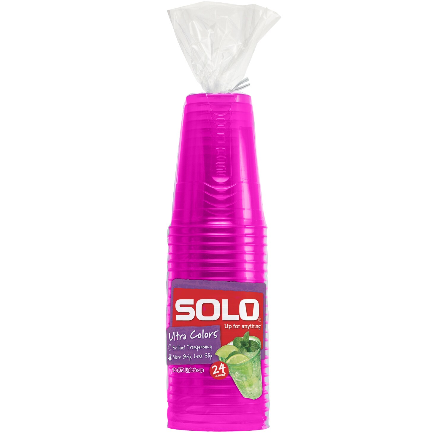 Solo Ultra Colors Plastic Cups, 16oz 