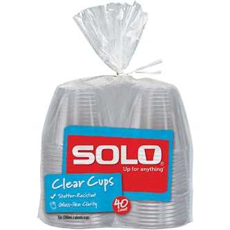 Solo Ultra Clear Plastic Cups, 9oz
