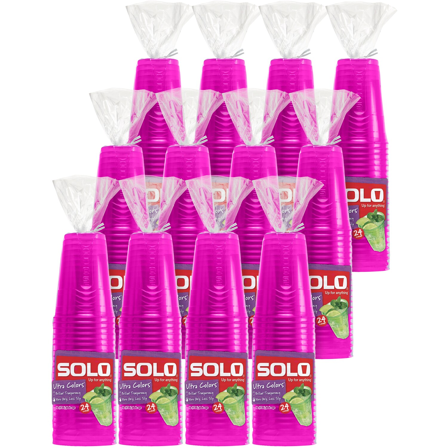 Solo Ultra Colors Plastic Cups, 16oz, Case