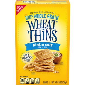 Nabisco Wheat Thins Hint of Salt Snack Crackers