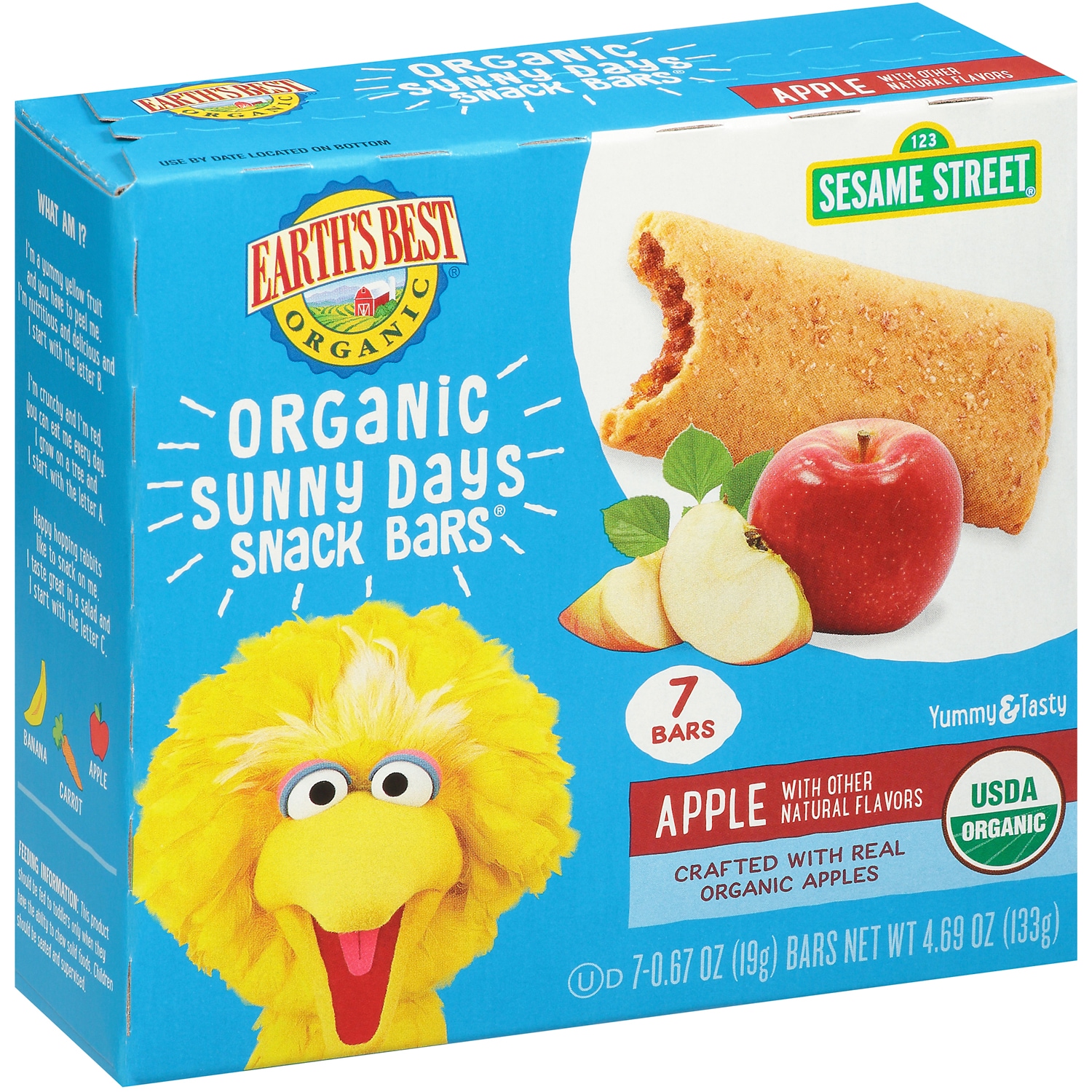 Earth's Best Organic Sunny Days Snack Bars, Apple