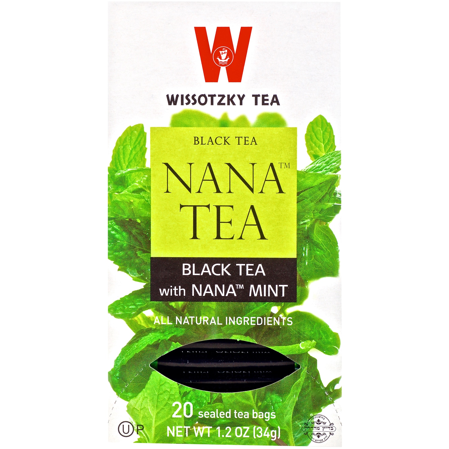 Wissotzky Nana Tea, Black Tea with Nana Mint