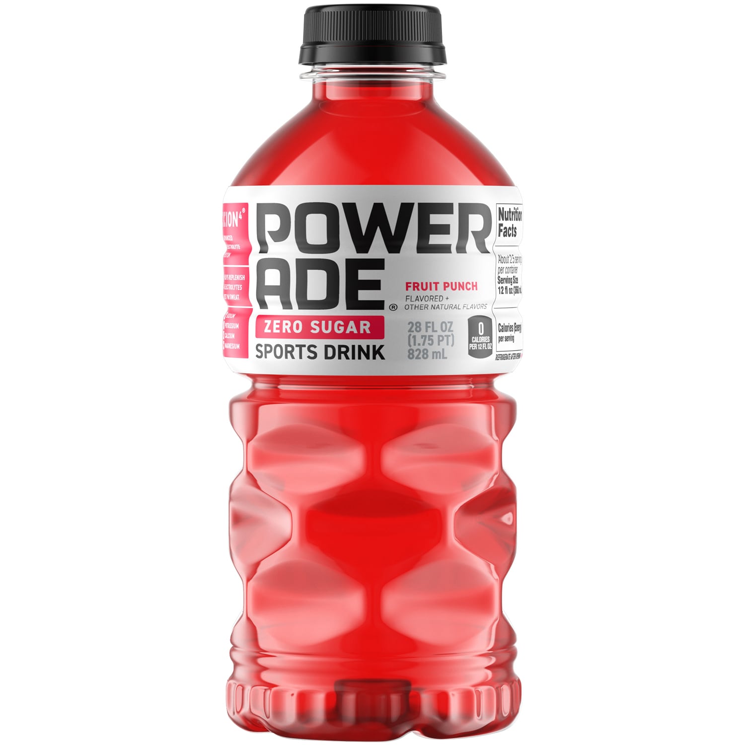 Powerade Zero Sports Drink, Fruit Punch, Plastic Bottle