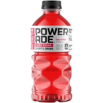 Powerade Zero Sports Drink, Fruit Punch, Plastic Bottle