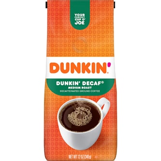 Dunkin' Medium Roast Ground Coffee, Dunkin' Decaf