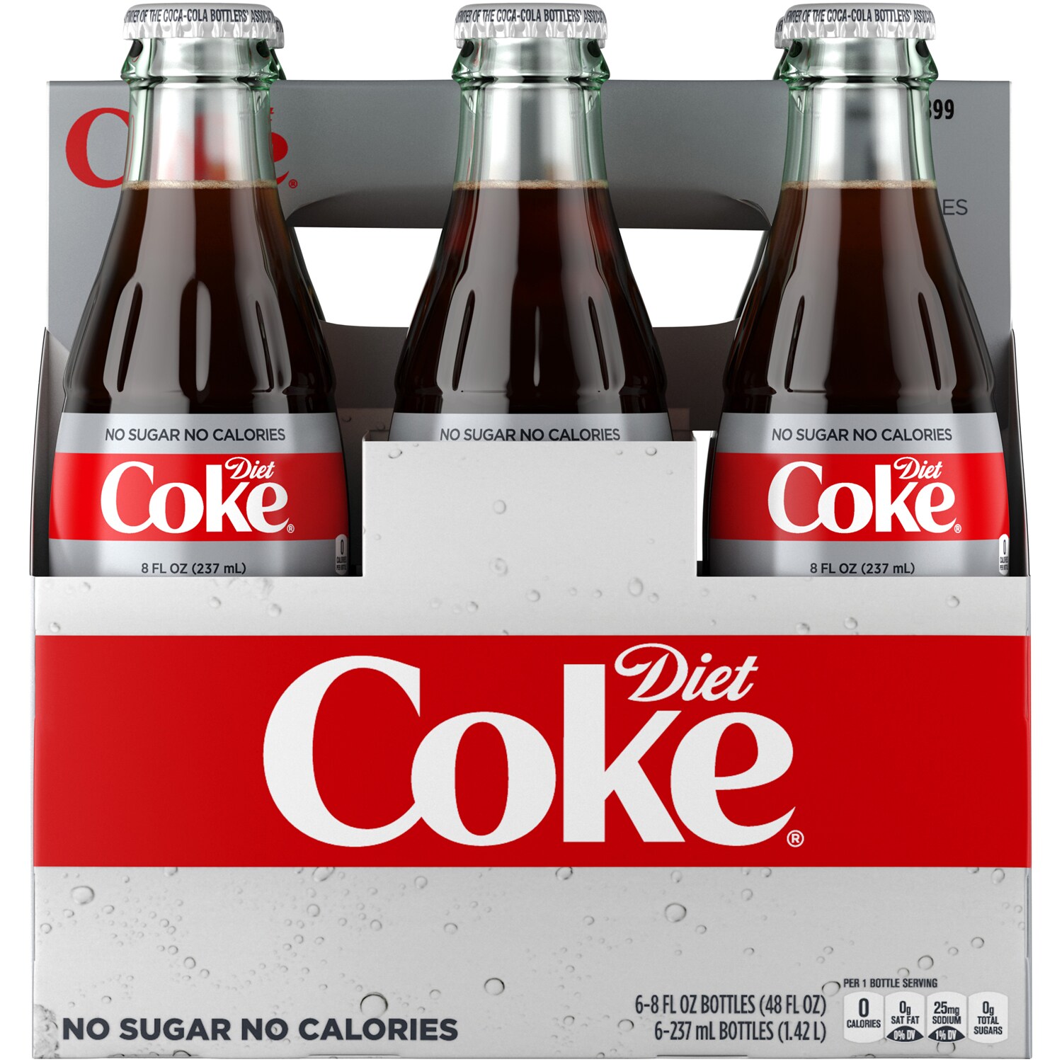 Diet Coke Cola, Glass Bottles