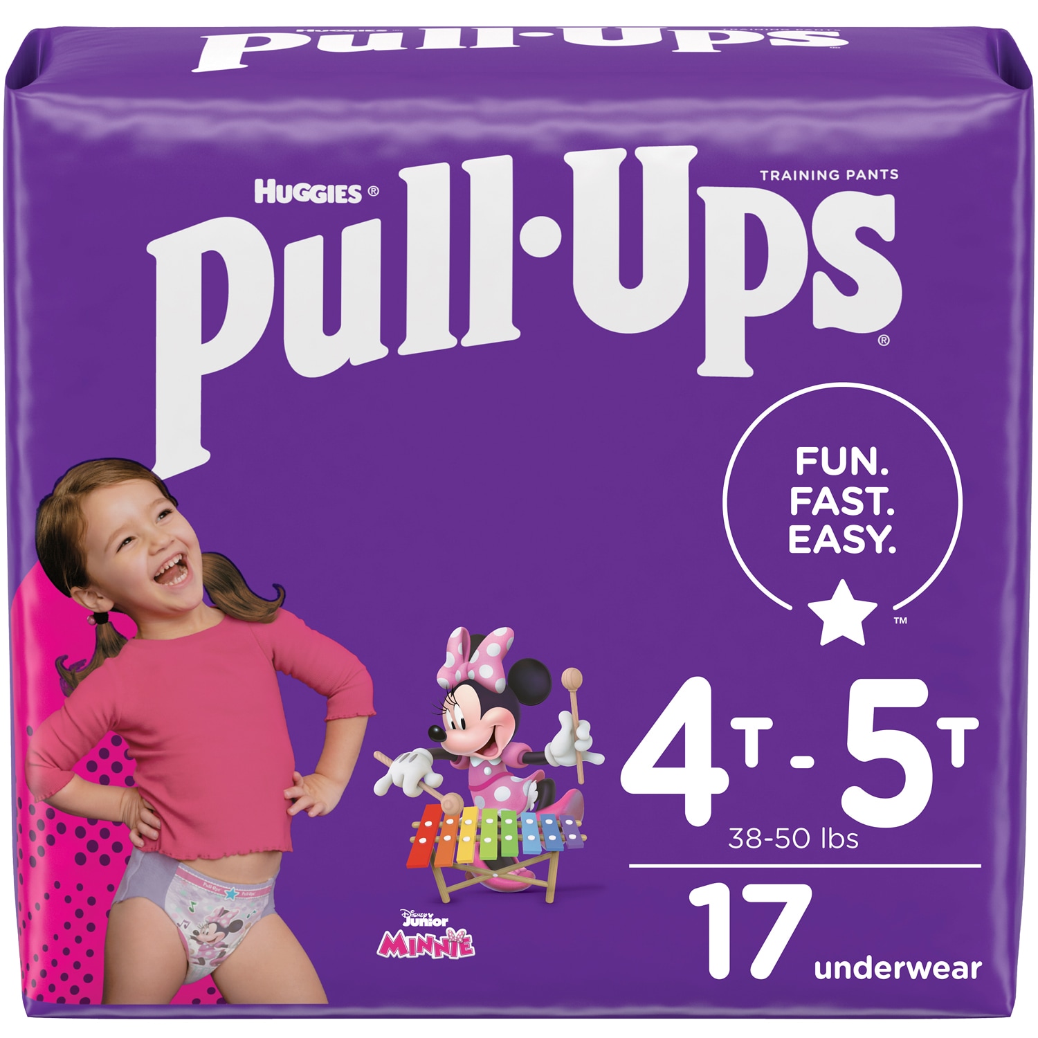 Huggies Pull-Ups Training Pants, Jumbo Pack, Size 4T-5T Girls