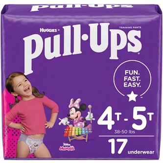 Huggies Pull-Ups Training Pants, Jumbo Pack, Size 4T-5T Girls