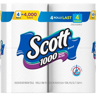 Scott 1000 1-Ply Bathroom Tissue