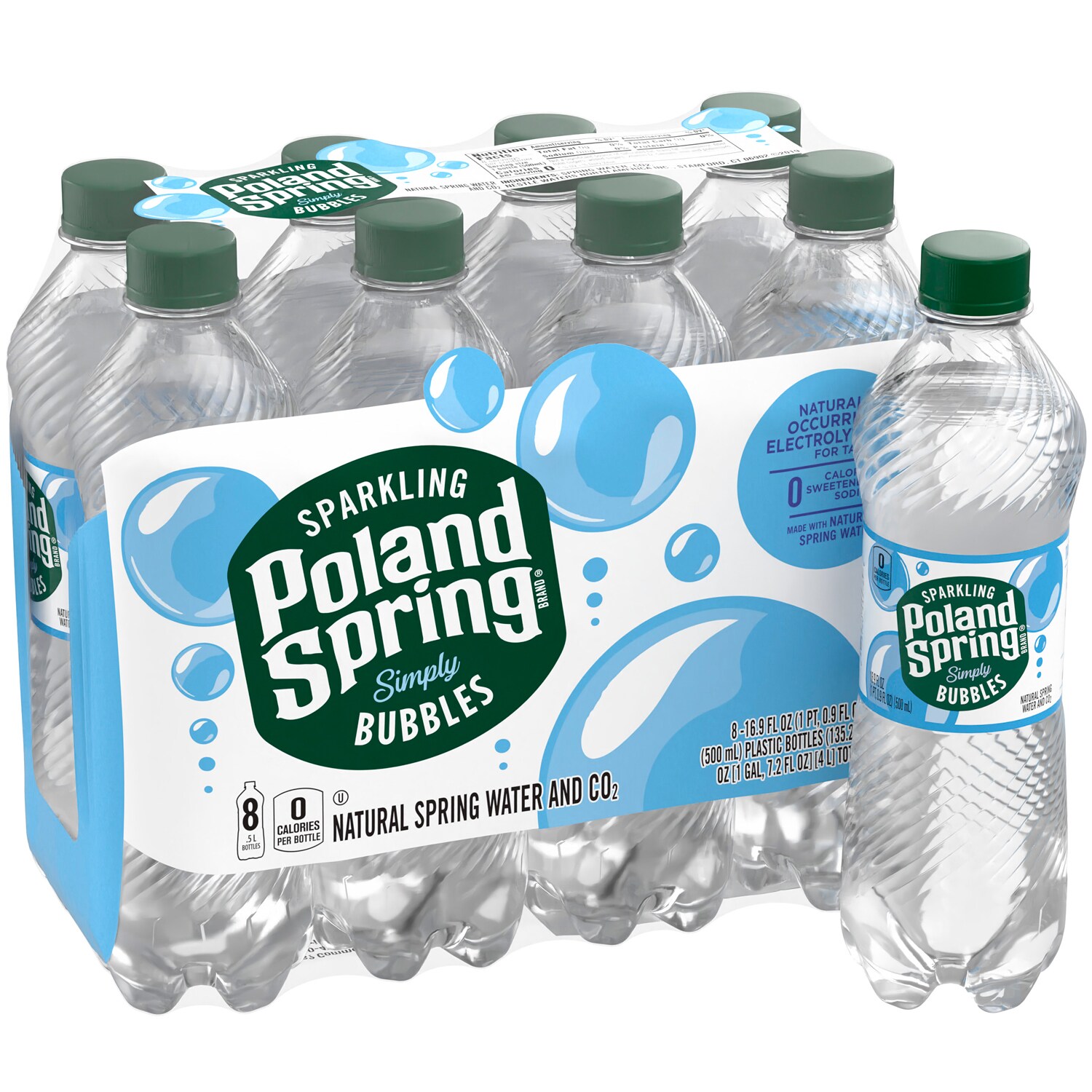 Poland Spring Sparkling Natural Spring Water 8ct FreshDirect
