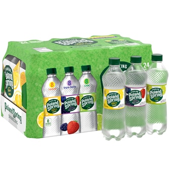 Poland Spring Sparkling Natural Spring Water, Variety Pack, Plastic Bottles