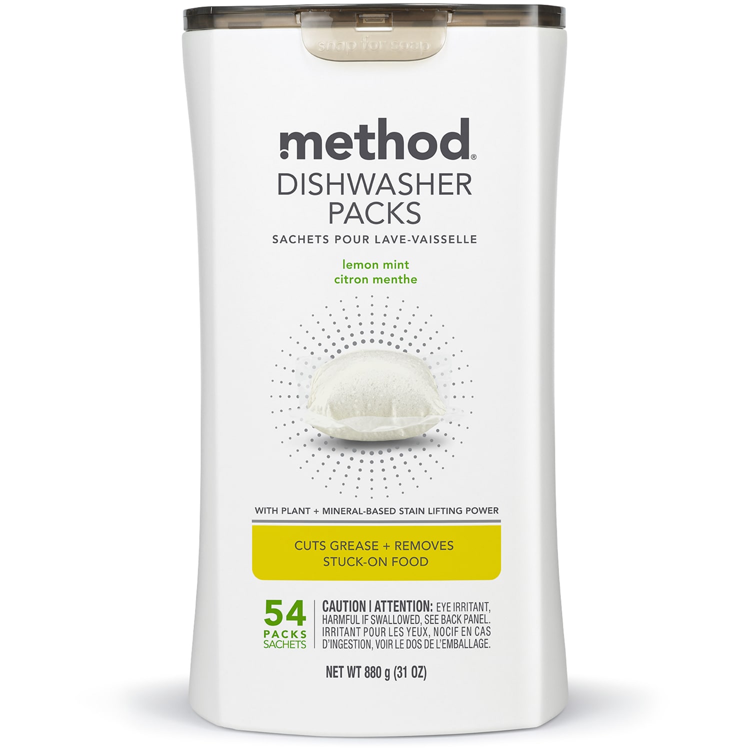 Method Dishwasher Detergent Packs, Lemon Mint