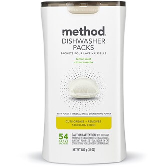 Method Dishwasher Detergent Packs, Lemon Mint
