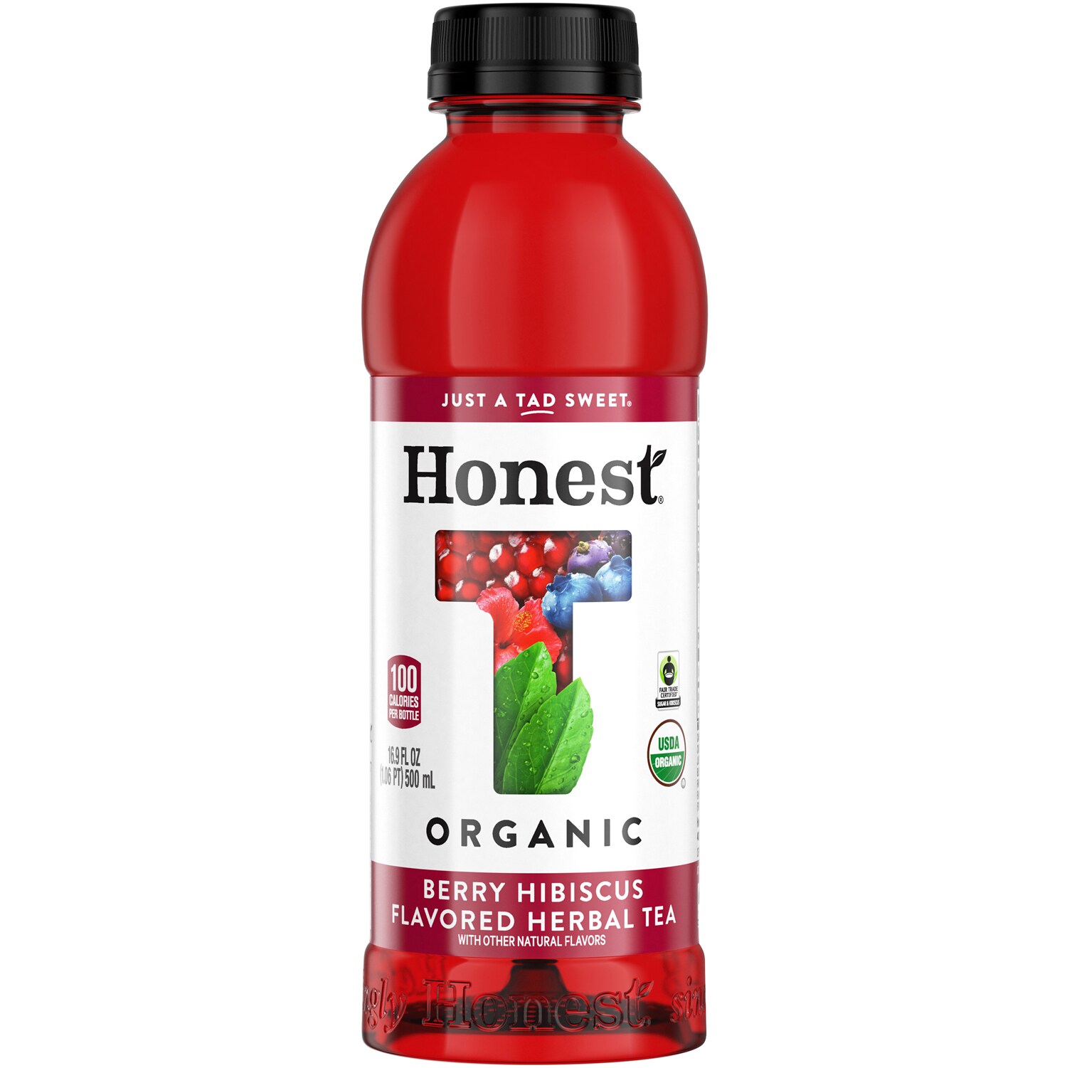 Honest Tea Organic Flavored Herbal Tea, Berry Hibiscus, Plastic Bottle