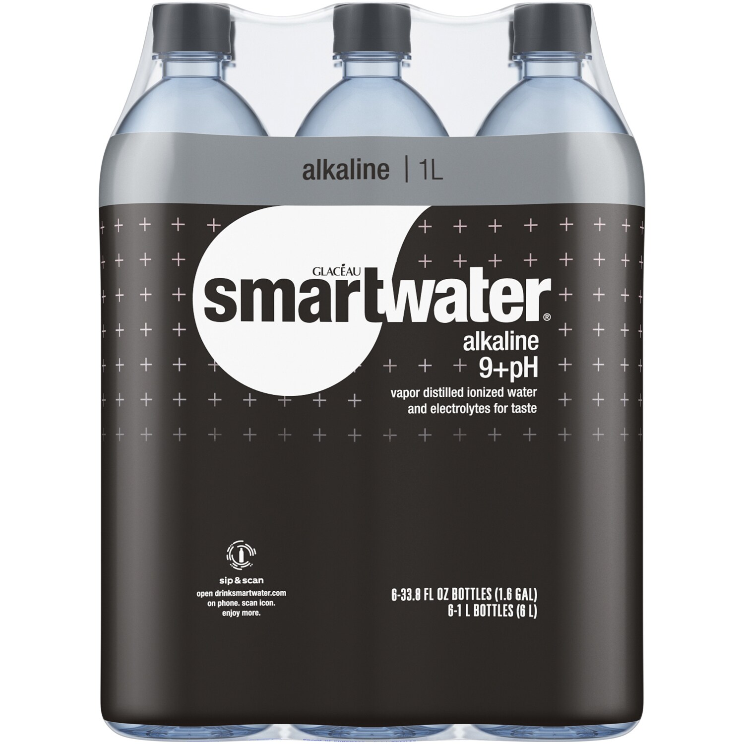 smartwater Electrolyte-Enhanced Alkaline Water, Plastic Bottles