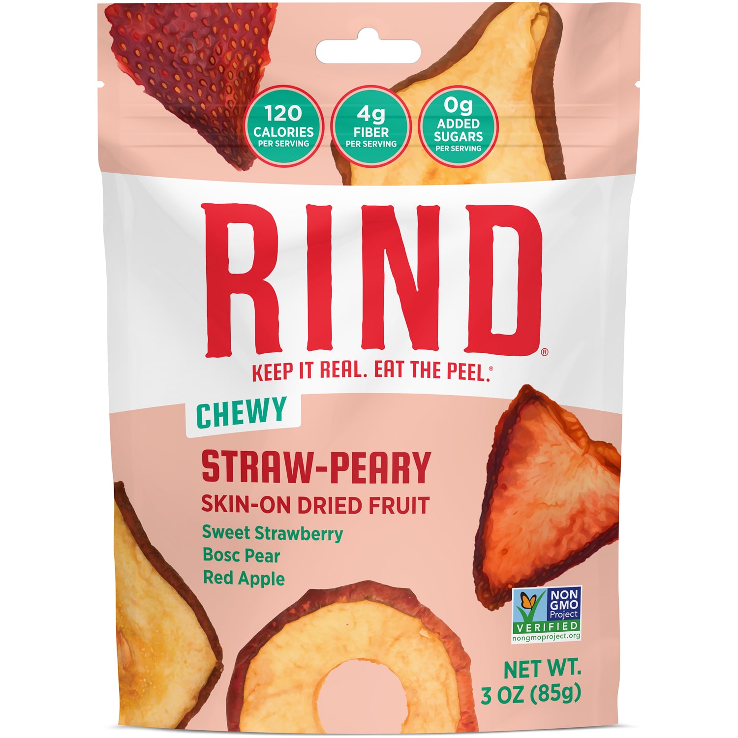 RIND Dried Fruit, Straw-Peary Blend