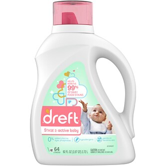 Dreft Stage 2: Active Baby Liquid Laundry Detergent