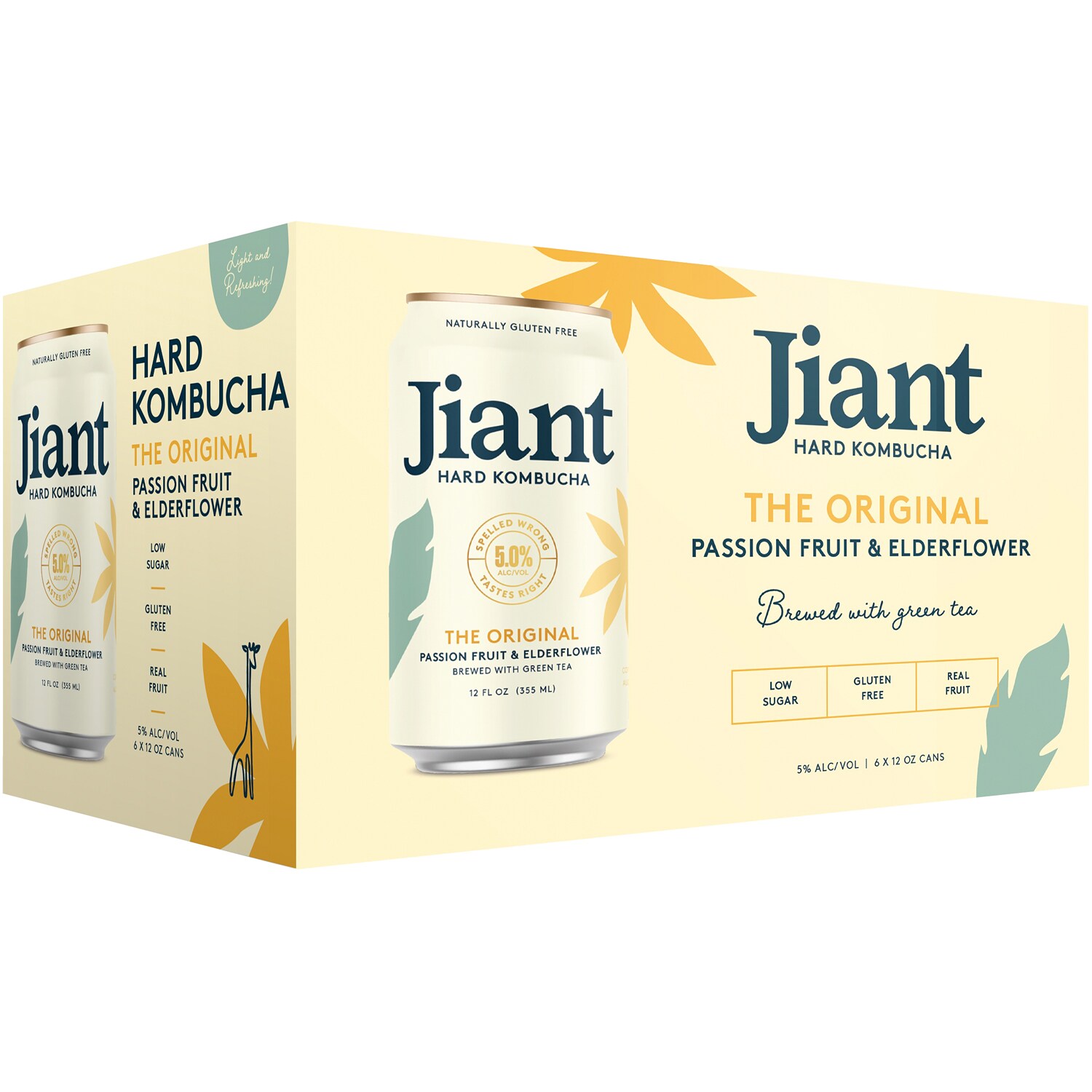 Jiant Hard Kombucha, The Original, Cans