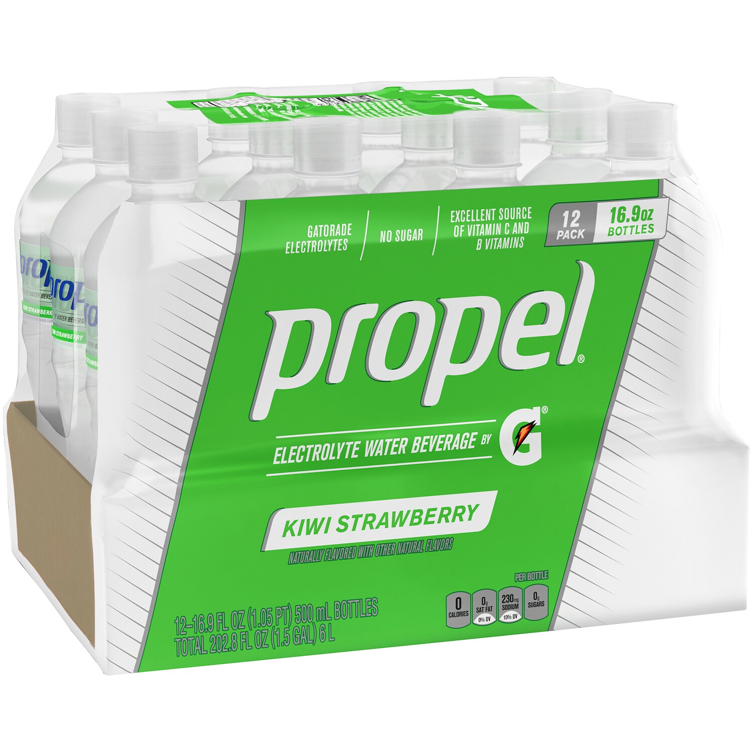 Propel Vitamin Enhanced Water with Electrolytes, Kiwi Strawberry, Plastic Bottles