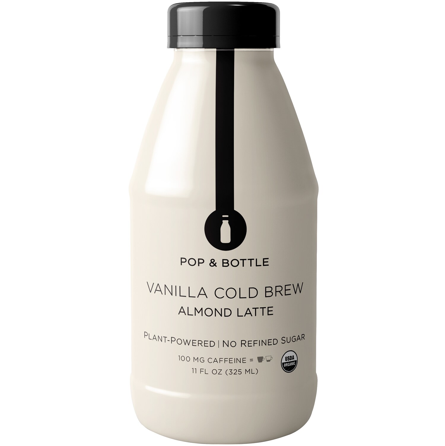 Pop & Bottle Almond Latte, Vanilla Cold Brew, Plastic Bottle