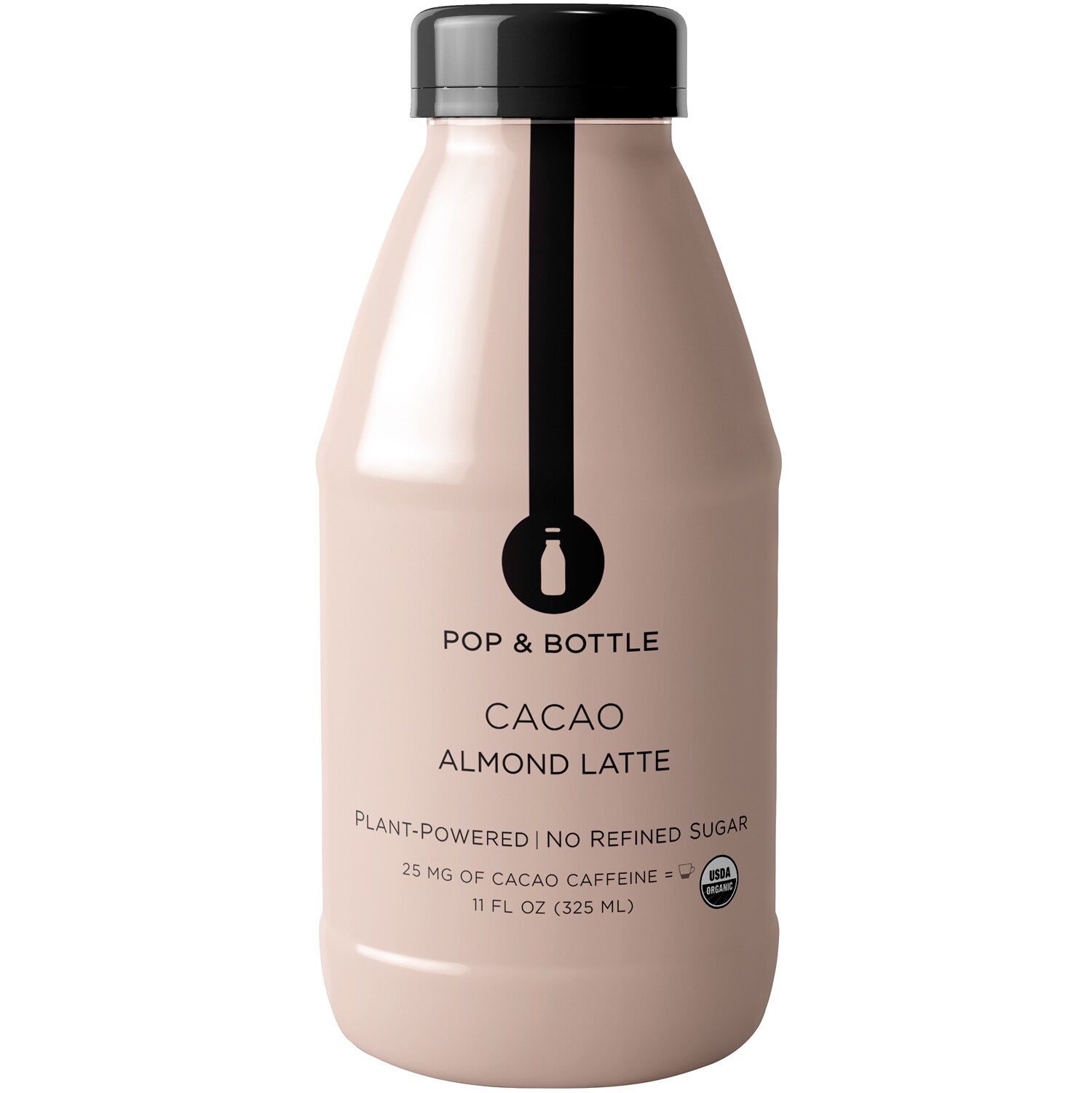 Pop & Bottle Almond Latte, Cacao, Plastic Bottle
