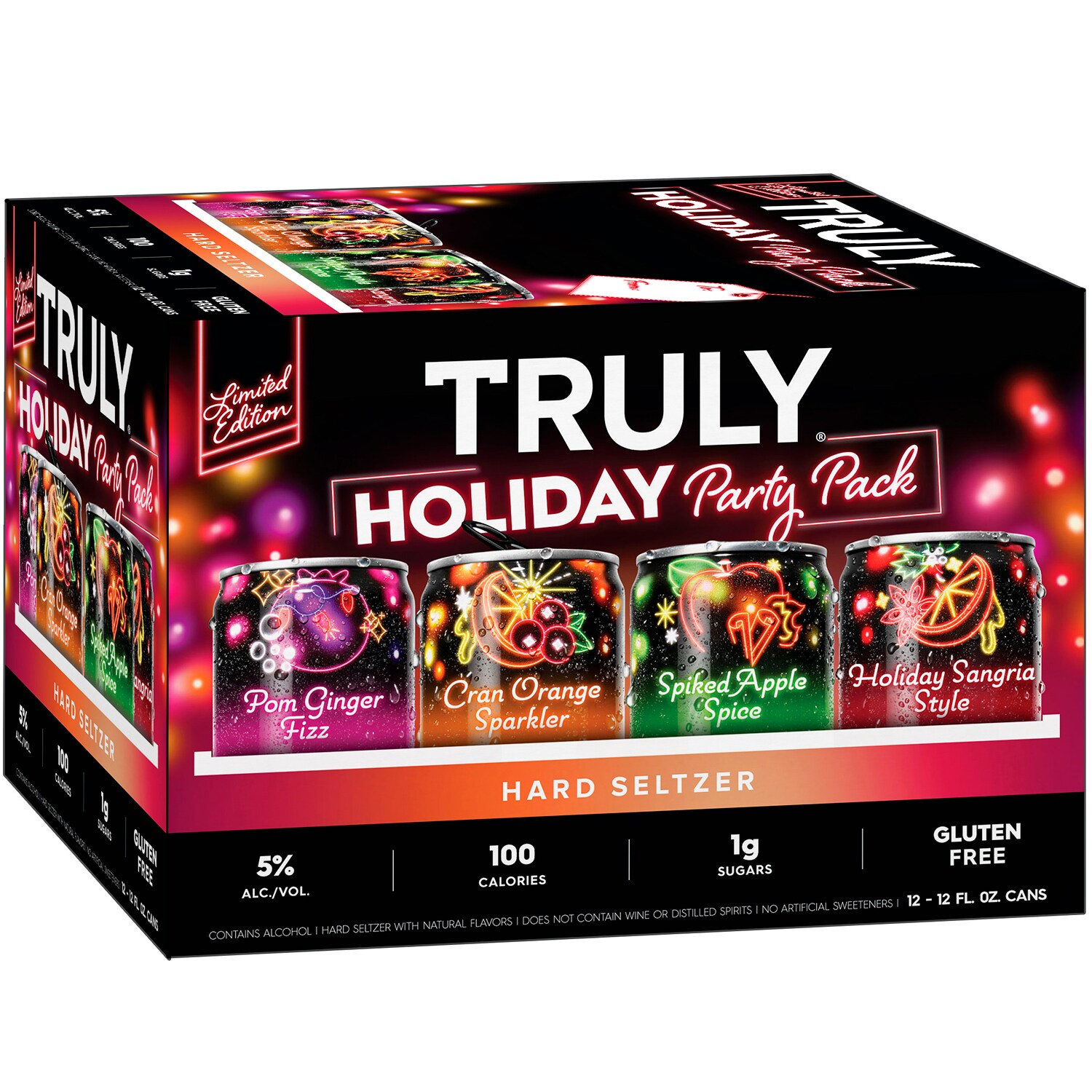Truly Hard Seltzer Holiday Mix Pack, Cans