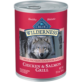 Blue Buffalo Wilderness High Protein, Natural Adult Wet Dog Food, Salmon & Chicken Grill