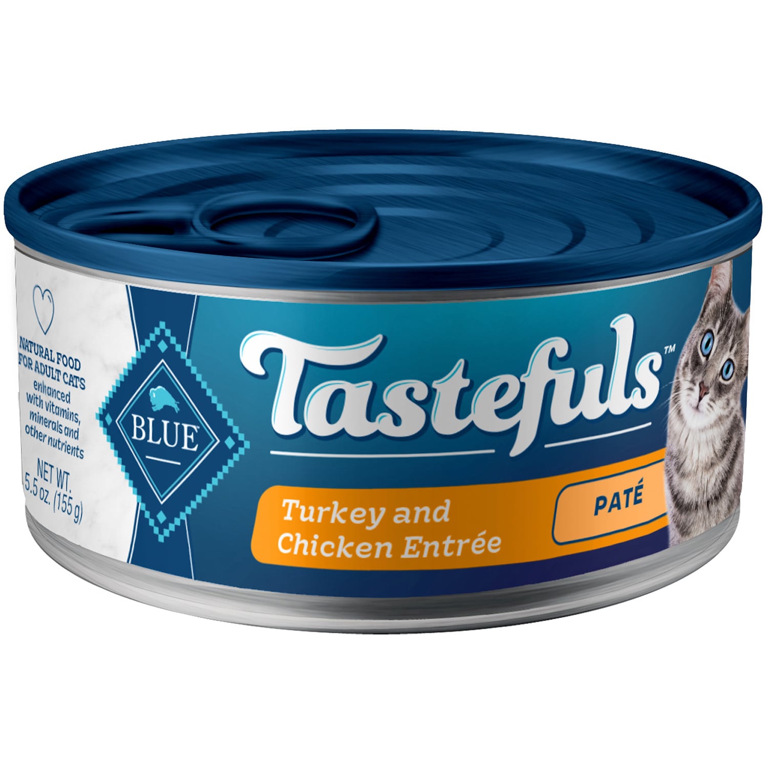 Blue Buffalo Tastefuls Natural Pate Wet Cat Food, Turkey & Chicken Entrée