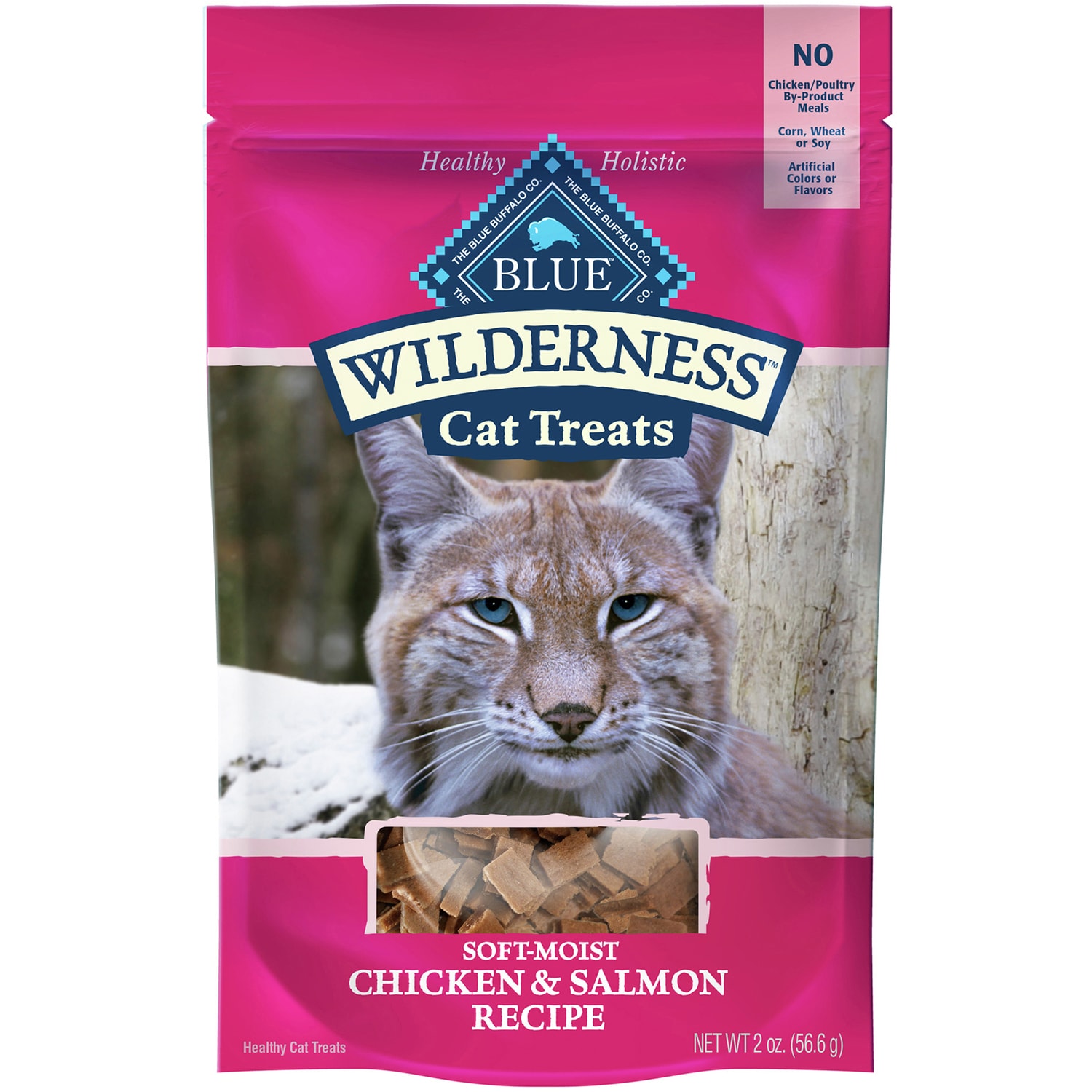 Blue Buffalo Wilderness Grain Free Soft-Moist Cat Treats, Chicken & Salmon