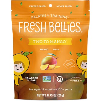 Fresh Bellies Freeze Dried Snacks, Two to Mango